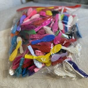 Huge Lot Of Barbie Hair Brushes And Combs. Varying Colors, Styles and Sizes